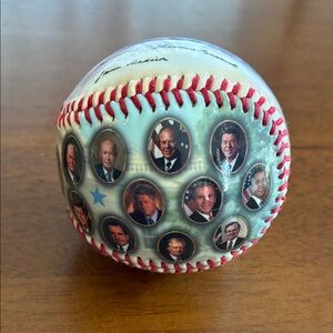 United States Presidents Baseball Signatures & Portraits Obama, Clinton, Bush